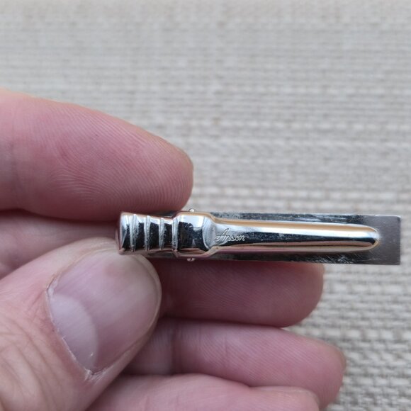 Textured Pattern Bright Tie Clip A5989 - Picture 3 of 6